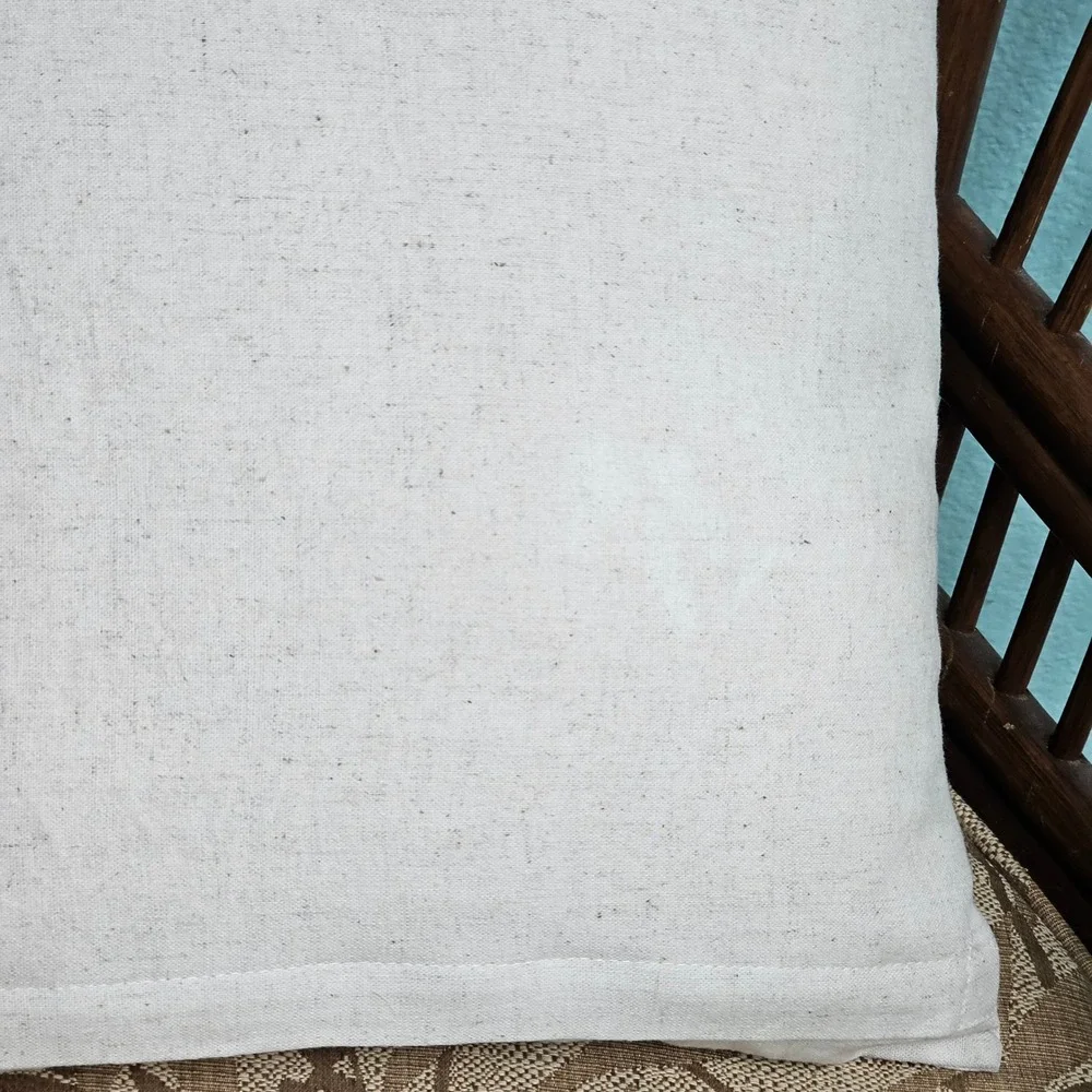Pier 1 Imports Embroidered Three Pumpkin Fall Throw Pillow Cream Blue Sage 15x15